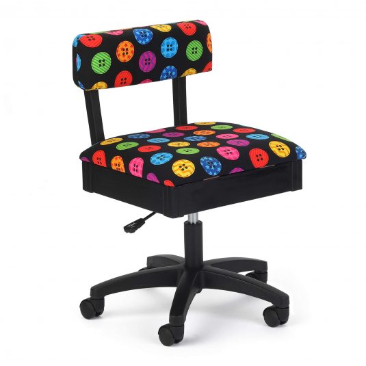 Janome Arrow Hydraulic Sewing Chair - Bright Buttons